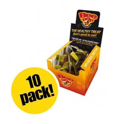 BeePower brand Bee-Pop Honey Lollipops (Pack of 10)