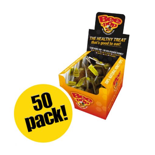 BeePower brand Bee-Pop Honey Lollipops (Box of 50)